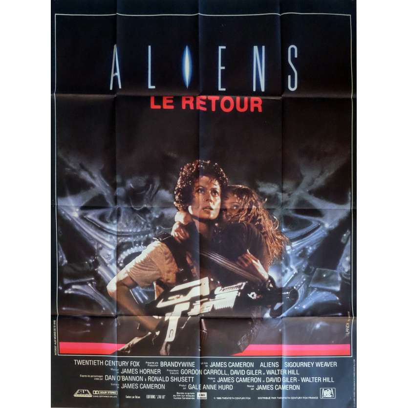 ALIENS Affiche de film 120x160 - 1986 - Sigourney Weaver, James Cameron