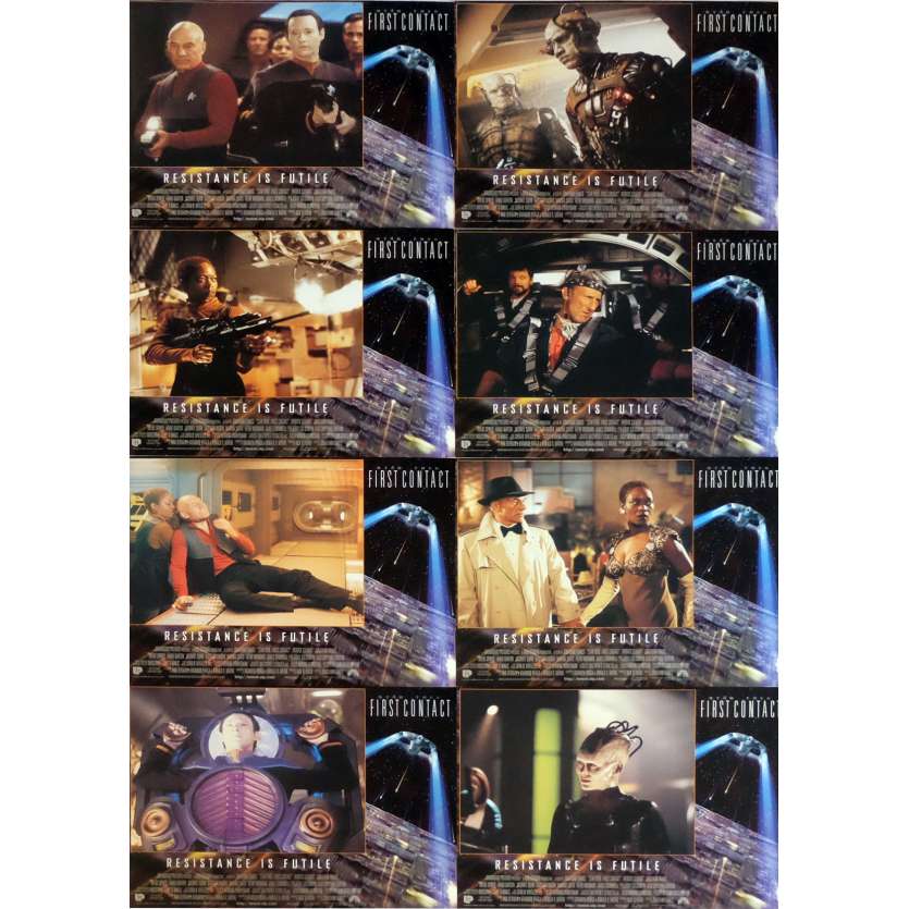 STAR TREK: FIRST CONTACT Lobby Cards x8 11x14 in. USA - 1996 - Jonathan Frakes, Patrick Stewart