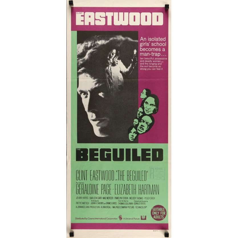 LES PROIES Affiche de film  33x71 cm - 1971 - Clint Eastwood, Don Siegel