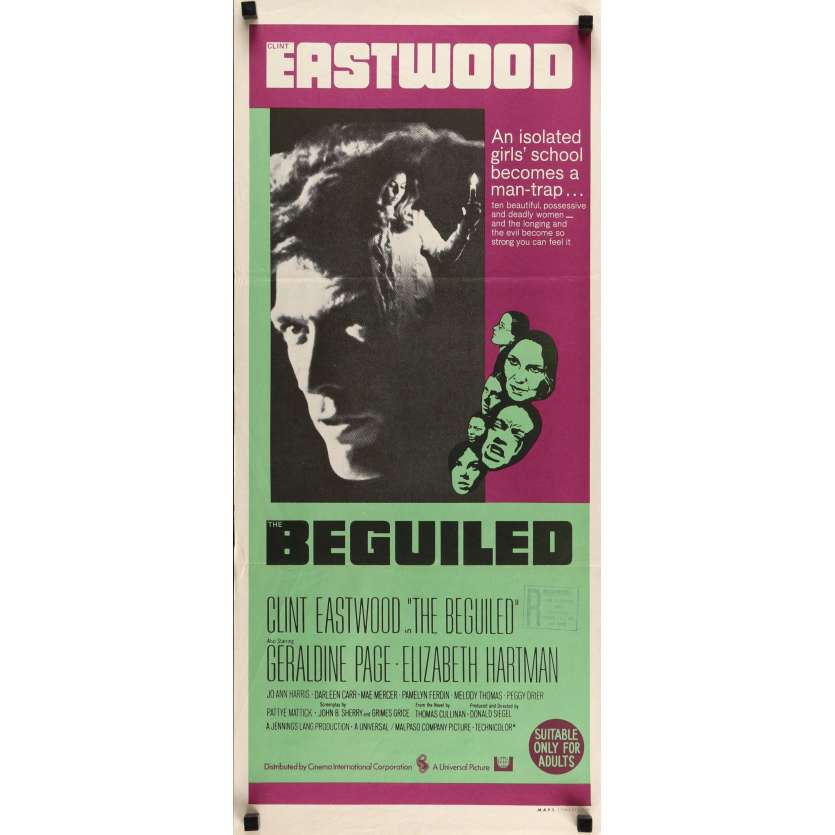 THE BEGUILED Movie Poster 13x28 in. - 1971 - Don Siegel, Clint Eastwood