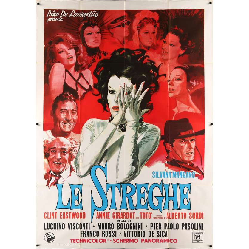 LES SORCIERES Affiche de film  140x200 cm - 1967 - Silvana Mangano, Pier Paolo Pasolini