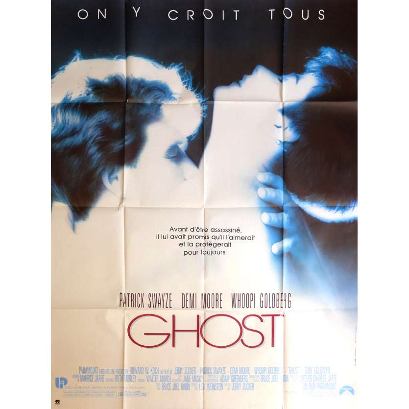 GHOST French Movie Poster 47x63 '90 Patrick Swayze, Demi Moore