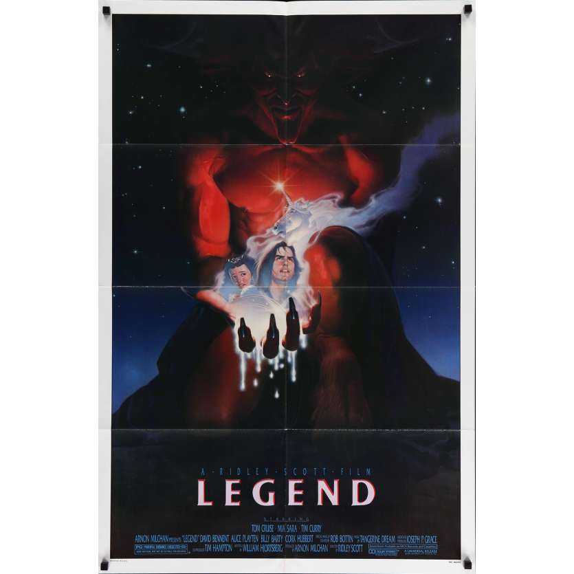 LEGEND Rare Style B Affiche de film 69x104 - 1985 - Tom Cruise, Ridley Scott