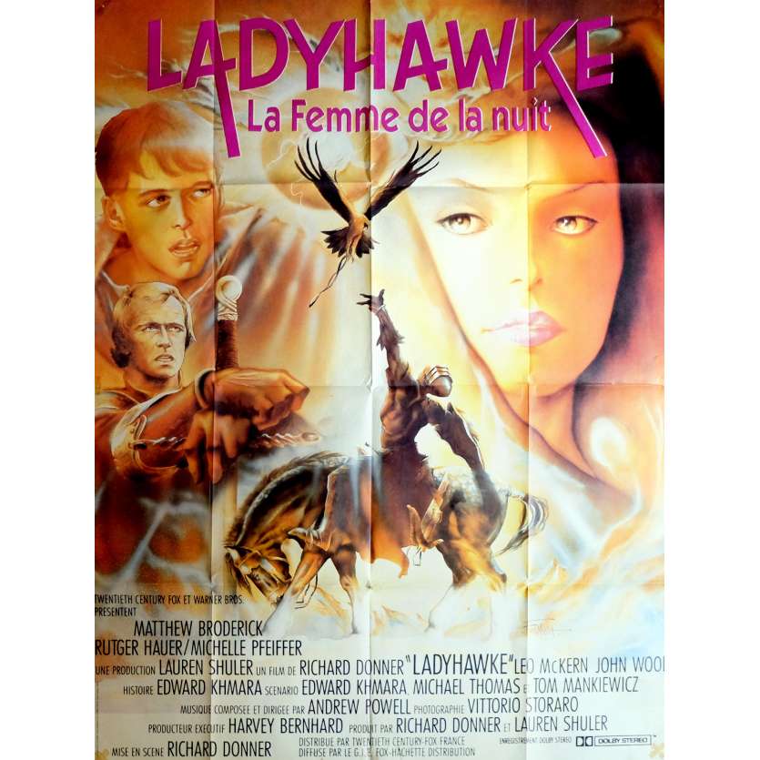 LADYHAWKE Movie Poster 47x63 in. - 1985 - Richard Donner, Michelle Pfeiffer