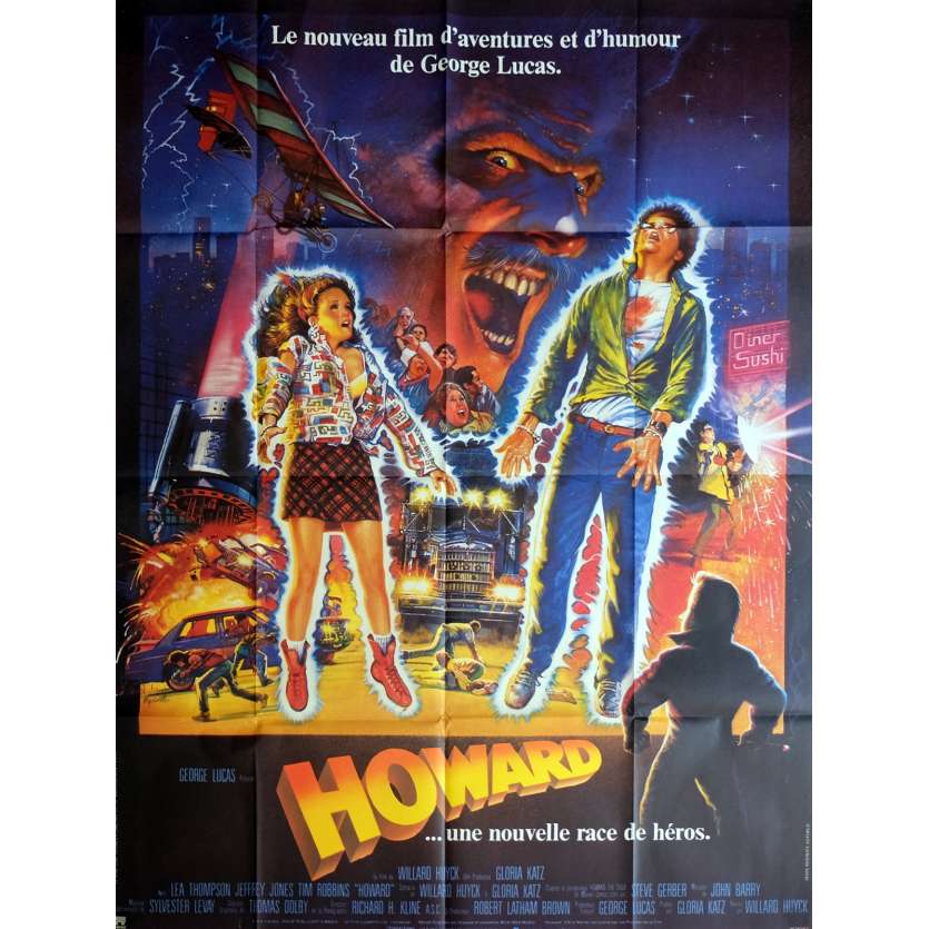 HOWARD Affiche de film  120x160 cm - 1986 - Tim Robbins, George Lucas