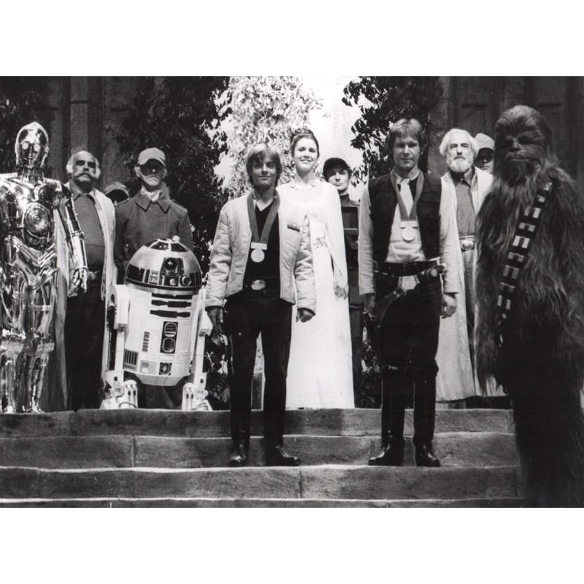 STAR WARS - LA GUERRE DES ETOILES Photo de presse N49 18x24 cm - 1977 - Harrison Ford, George Lucas