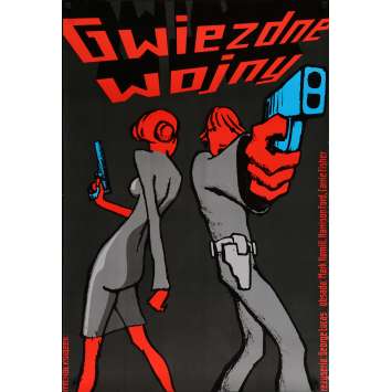 STAR WARS tribute signed Polish 27x38 '77 by artist Michal Ksiazek STAR WARS tribute signed Polish 27x38 '77 by artist Michal Ksiazek