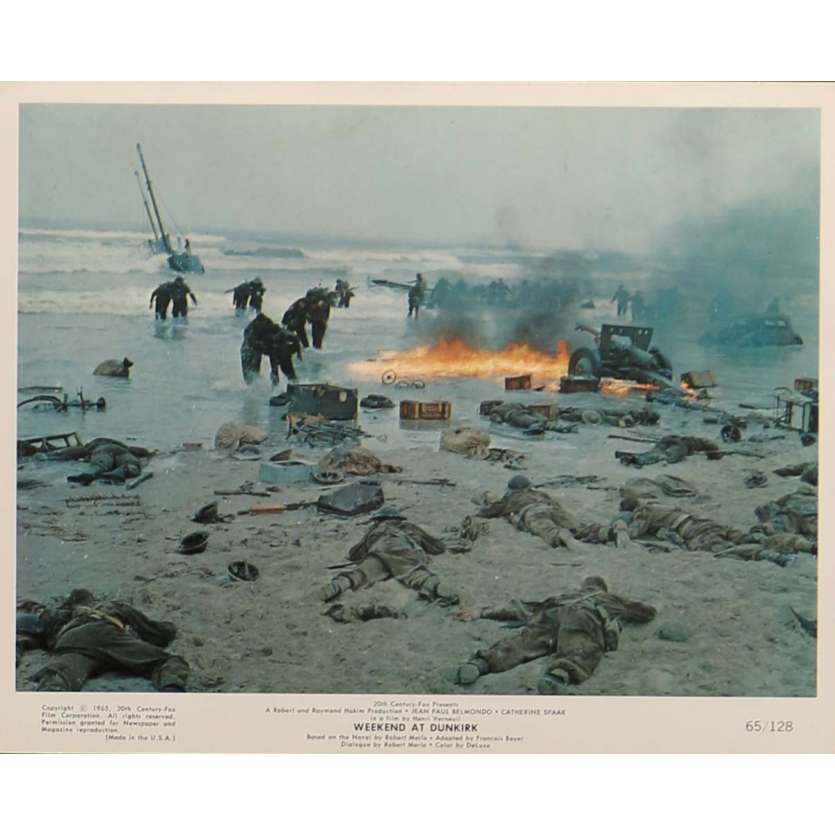 WEEKEND AT DUNKIRK Lobby Card N8 8x10 in.  - 1964 - Henri Verneuil, Jean-Paul Belmondo