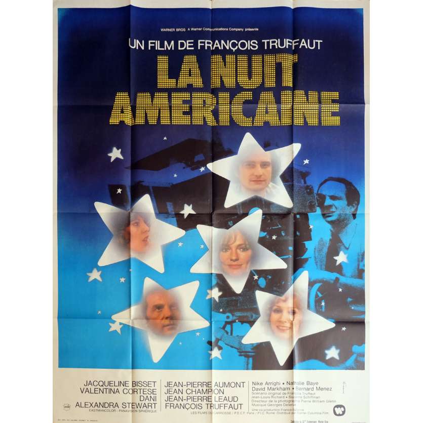 LA NUIT AMERICAINE Affiche de film 120x160 cm - 1973 - Jacqueline Bisset, François Truffaut