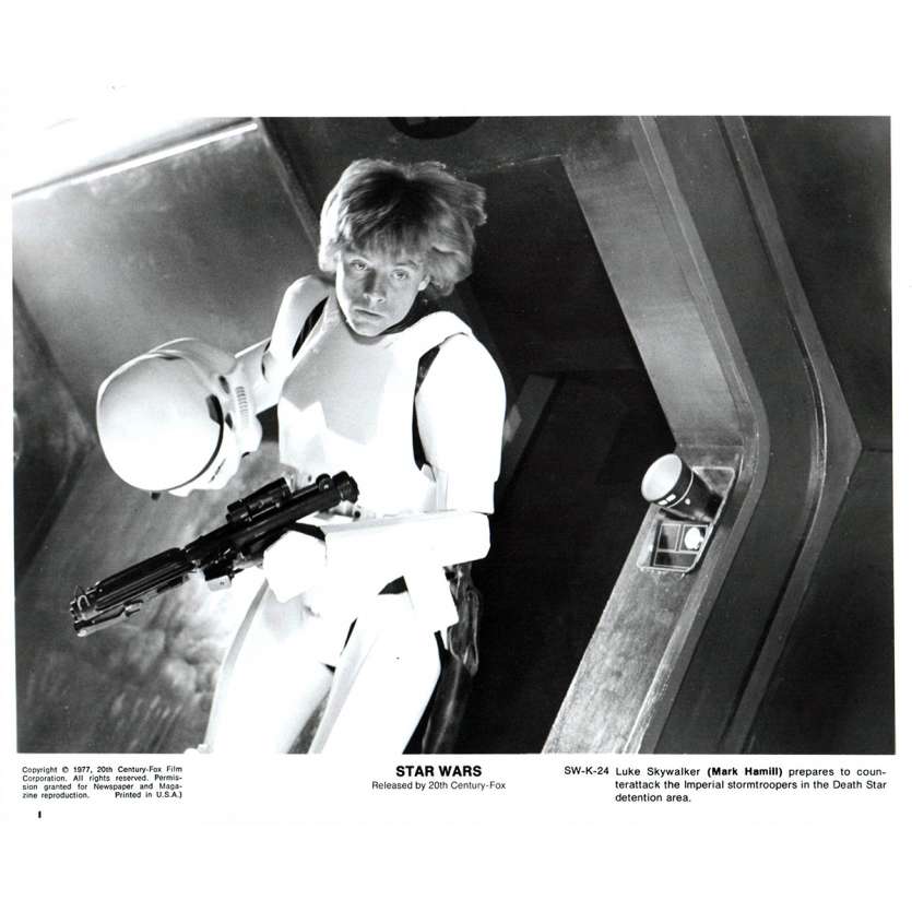 STAR WARS - LA GUERRE DES ETOILES Photo de presse SW-K-24 20x25 cm - 1977 - Harrison Ford, George Lucas