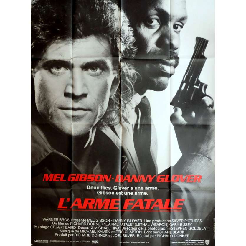 LETHAL WEAPON French Movie Poster  47x63 - 1987 - Richard Donner, Mel Gibson