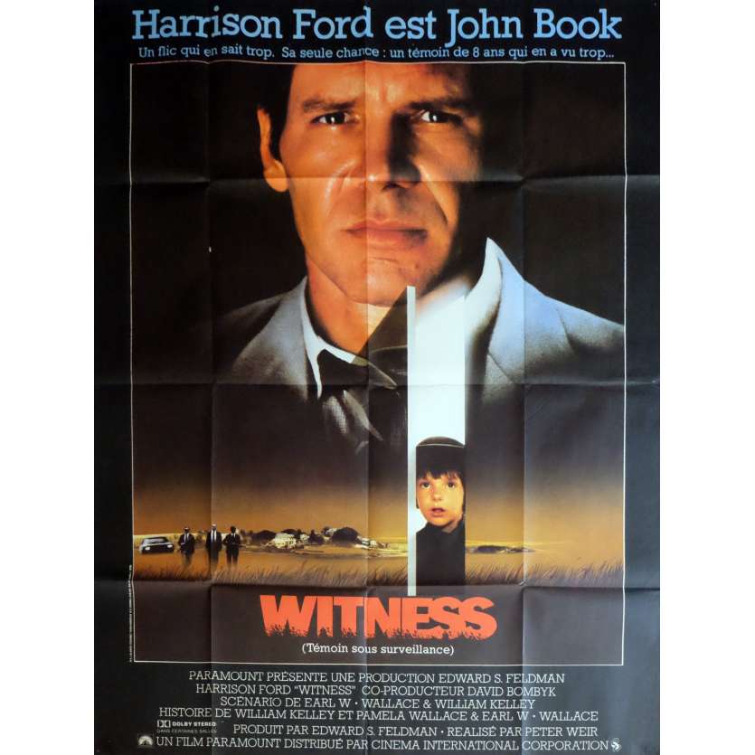WITNESS Affiche de film 120x160 cm - 1985 - Harrison Ford, Peter Weir