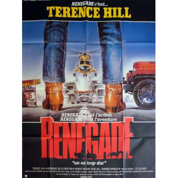 RENEGADE Affiche de film 120x160 cm - 1987 - Terence Hill, Enzo Barboni