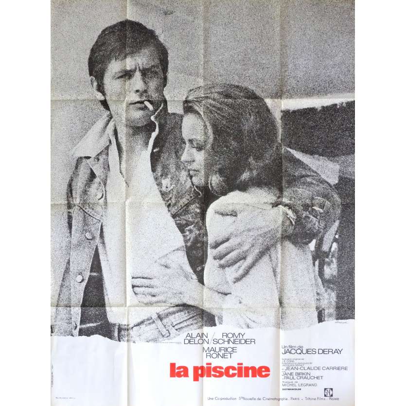 LA PISCINE Affiche de film 120x160 cm - 1974 - Alain Delon, Romy Schneider, Jacques Deray