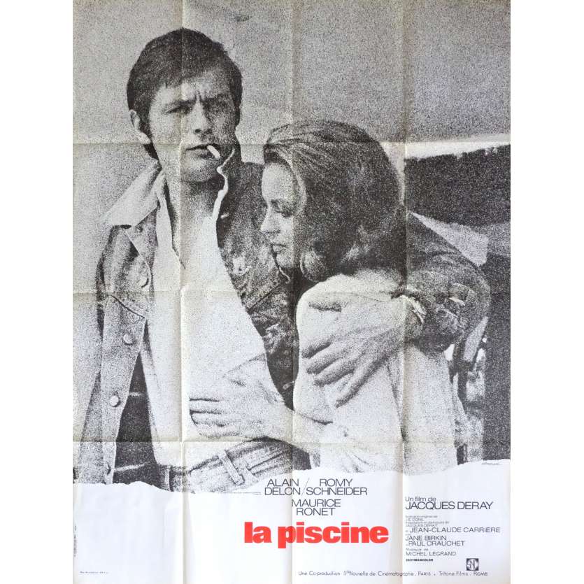 SWIMMING POOL Movie Poster 47x63 in. - 1974 - Jacques Deray, Alain Delon, Romy Schneider