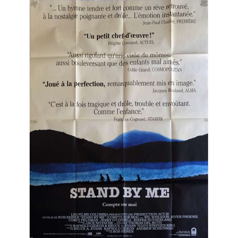 STAND BY ME Affiche de film 120x160 cm - 1986 - River Phoenix, Rob Reiner