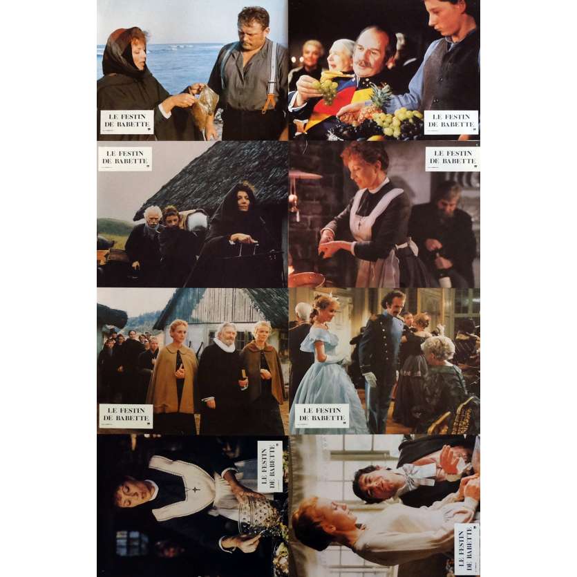 BABETTE'S FEAST Lobby Cards x8 9x12 in. - 1989 - Gabriel Axel, Stéphane Audran