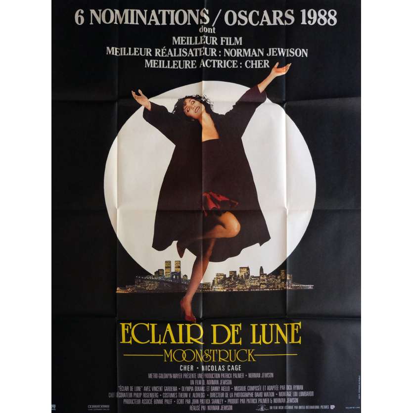 ECLAIR DE LUNE Affiche de film 120x160 cm - 1987 - Cher, Norman Jewison