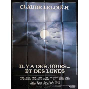 THERE WERE DAYS AND MOONS Movie Poster 47x63 in. - 1990 - Claude Lelouch, Gérard lanvin