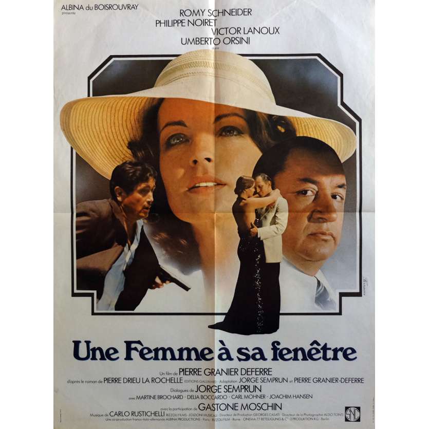A WOMAN AT HER WINDOW Movie Poster  23x32 in.  - 1976 - Pierre Granier-Deferre, Romy Schneider