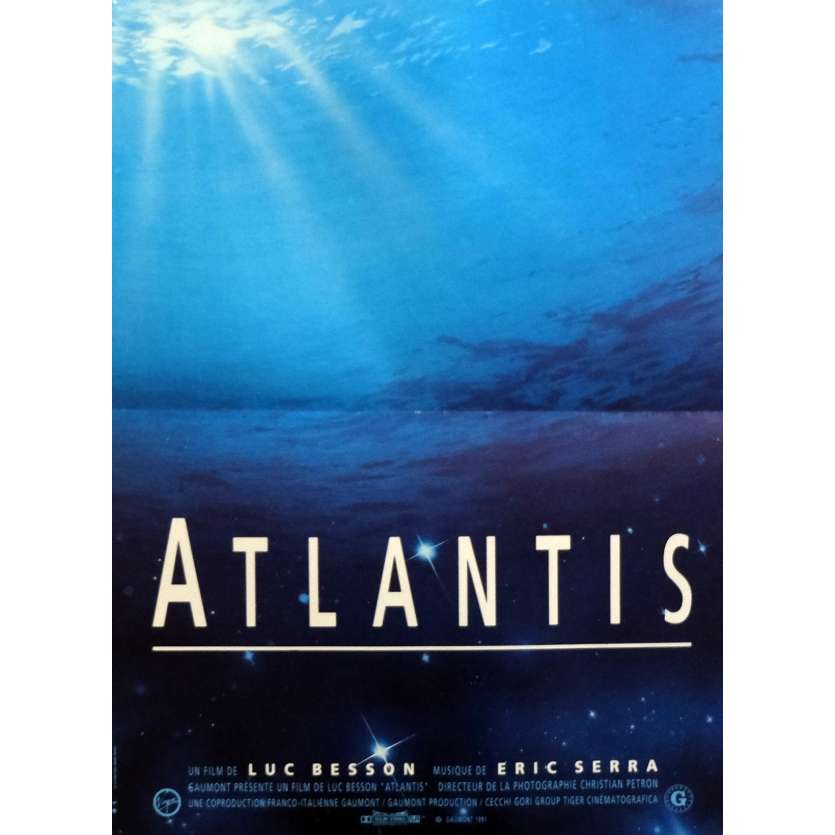 ATLANTIS Affiche de film 40x60 cm - 1991 - Luc Besson, Luc Besson