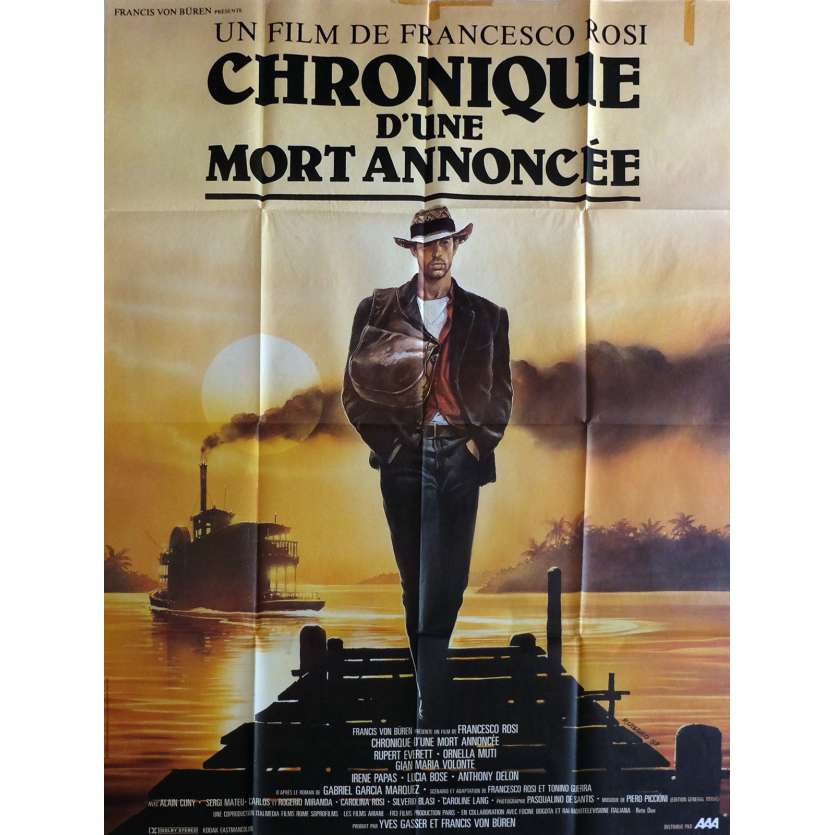 CHRONICLE OF A DEATH FORETOLD Movie Poster 47x63 in. - 1987 - Francesco Rosi, Rupert Everett