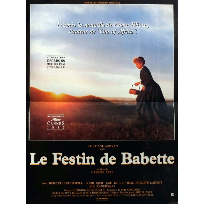 BABETTE'S FEAST Movie Poster  15x21 in.  - 1989 - Gabriel Axel, Stéphane Audran