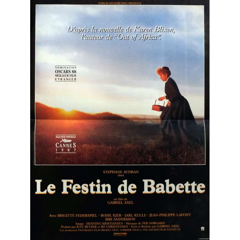 LE FESTIN DE BABETTE Affiche de film 40x60 cm - 1989 - Stéphane Audran, Gabriel Axel