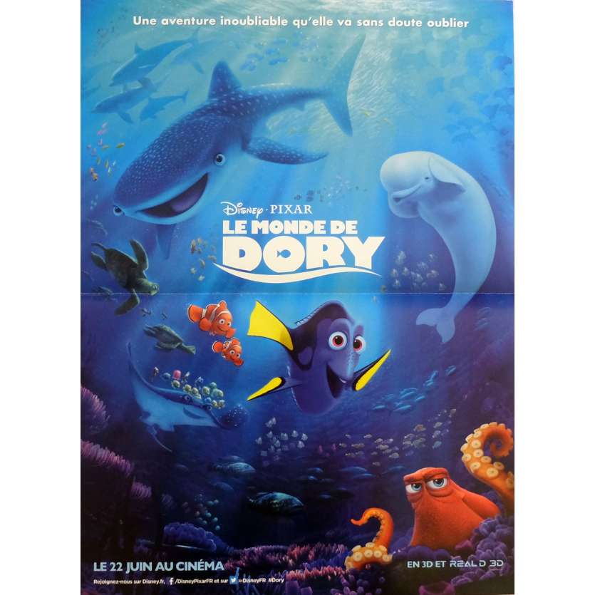 LE MONDE DE DORY Affiche de film 40x60 cm - 2016 - Ellen DeGeneres, Andrew Stanton