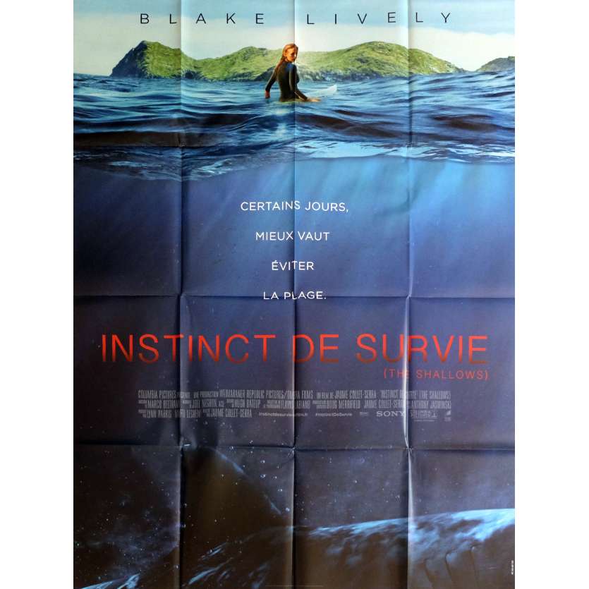 INSTINCT DE SURVIE - THE SHALLOWS Affiche de film 120x160 cm - 2016 - Blake Lively, Jaume Collet-Serra