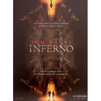 INFERNO Affiche de film 40x60 cm - 2016 - Tom Hanks