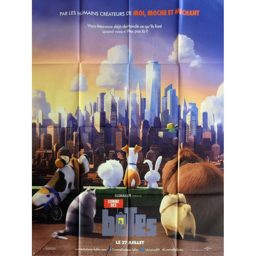 THE SECRET LIFE OF PETS Movie Poster  47x63 in.  - 2016 - Yarrow Cheney, Kevin Hart