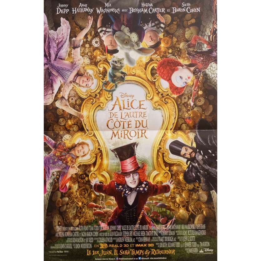 ALICE THROUGH THE LOOKING GLASS Movie Poster 15x21 in. - 2016 - James Bobin, Johnny Depp