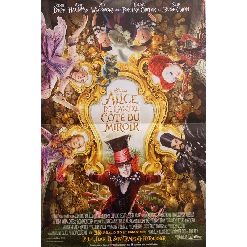 ALICE THROUGH THE LOOKING GLASS Movie Poster  15x21 in.  - 2016 - James Bobin, Johnny Depp