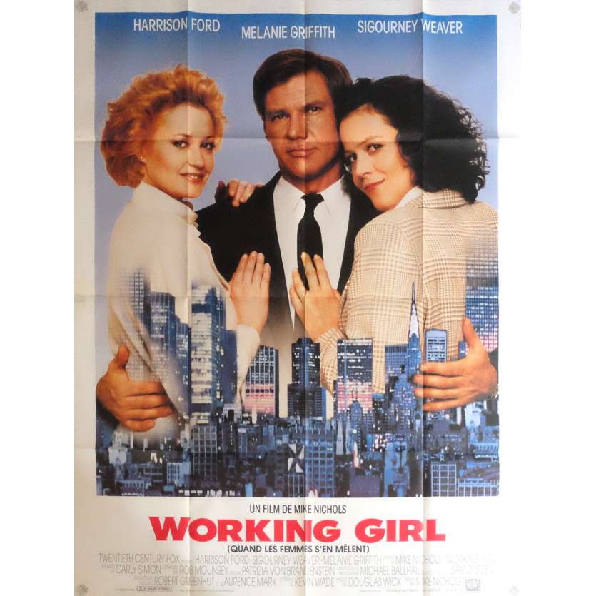 WORKING GIRL Movie Poster 47x63 in. - 1984 - Mike Nichols, Harrison Ford