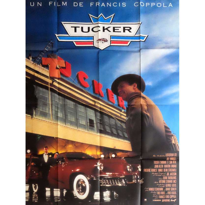 TUCKER Movie Poster 47x63 in. - 1988 - Francis Ford Coppola, Jeff Bridges