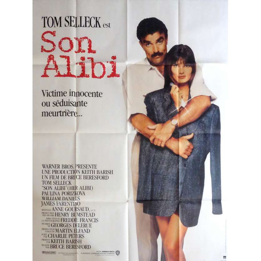 SON ALIBI Affiche de film  120x160 cm - 1989 - Tom Selleck, Bruce Beresford