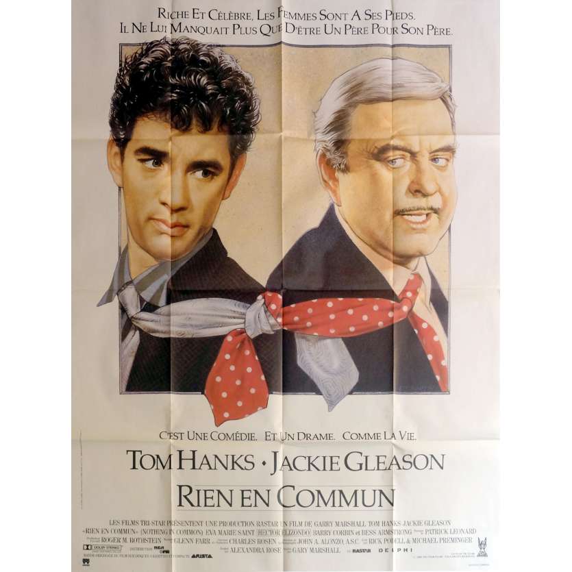 RIEN EN COMMUN Affiche de film 120x160 cm - 1986 - Tom Hanks, Gary Marshall