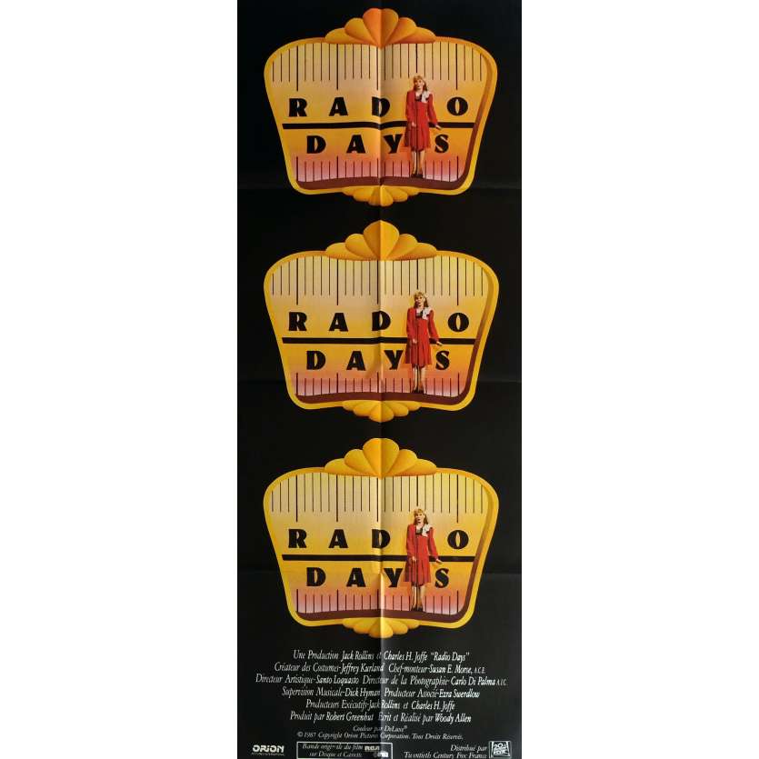 RADIO DAYS Movie Poster  23x63 in.  - 1987 - Woody Allen, Mia Farrow
