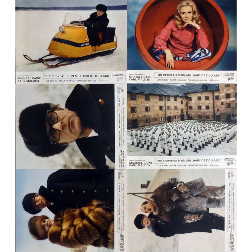 UN CERVEAU D'UN MILLIARD DE DOLLARS Photos de film Jeu A, x6 40x60 cm - 1967 - Michael Caine, Ken Russel