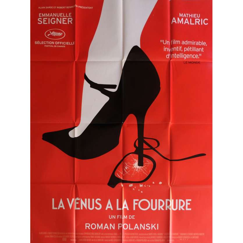 LA VENUS A LA FOURRURE Affiche de film 120x160 cm - 2013 - Mathieu Amalric, Roman Polanski