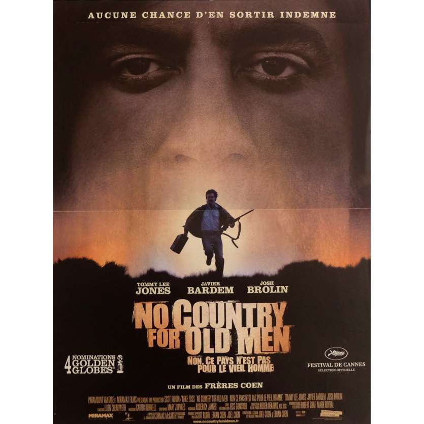 NO COUNTRY FOR OLD MEN Movie Poster  15x21 in.  - 2007 - Ethan Coen, Javier Bardem