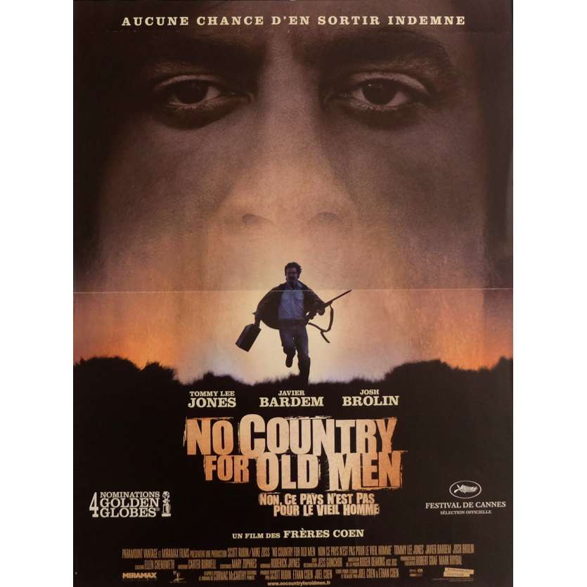 NO COUNTRY FOR OLD MEN Movie Poster 15x21 in. - 2007 - Ethan Coen, Javier Bardem