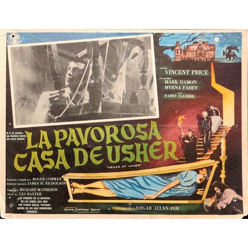 HOUSE OF USHER Lobby Card 13x16,5 in. - 1960 - Roger Corman, Vincent Price