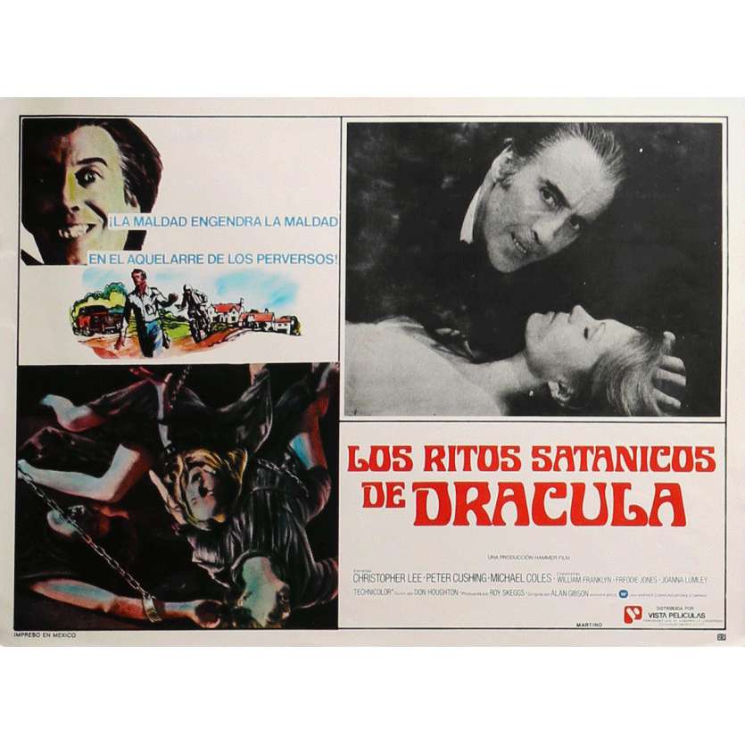 THE SATANIC RITES OF DRACULA Lobby Card N1 13x16,5 in. - 1973 - Alan Gibson, Christopher Lee