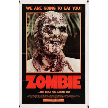 ZOMBIE Original Movie poster 1sh '81 Zombi 2, Lucio Fulci classic, living dead ZOMBIE Original Movie poster 1sh '81 Zombi 2, Lucio Fulci classic, living dead
