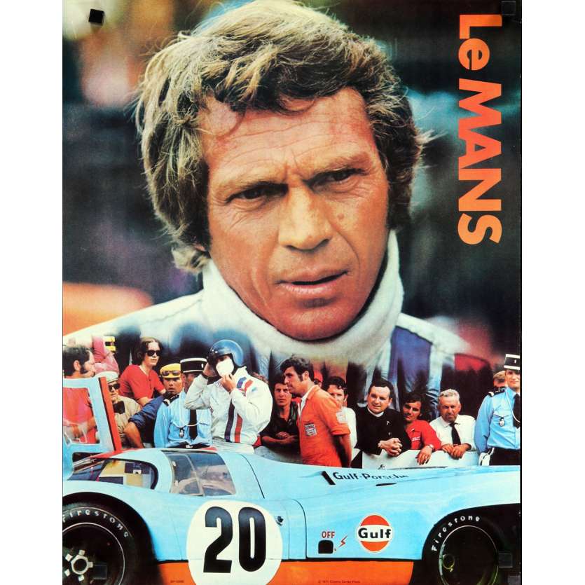 LE MANS Affiche de film Promo Gulf 43x56 - 1971 - Steve McQueen, Lee H. Katzin