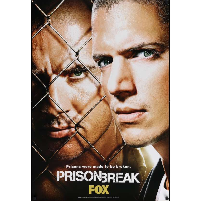 PRISON BREAK Affiche TV 69x102 cm - 2007 - Dominic Purcell, Paul Scheuring
