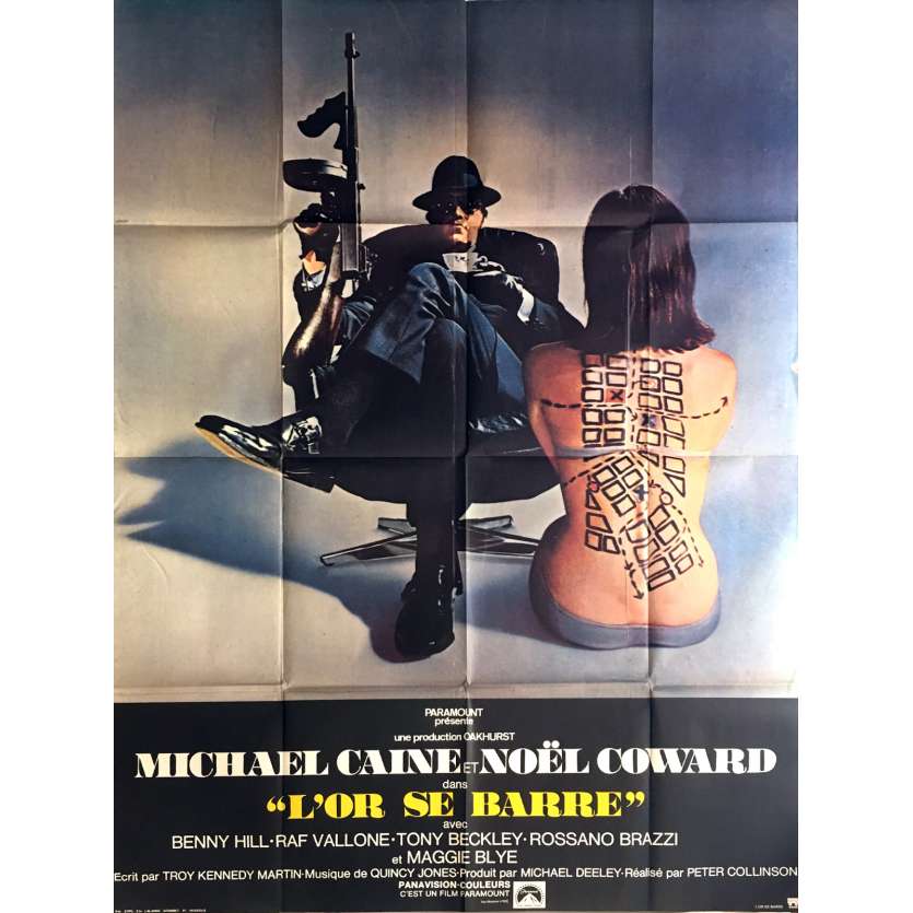 L'OR SE BARRE Affiche de film 120x160 cm - 1970's - Michael Caine, Peter Collinson