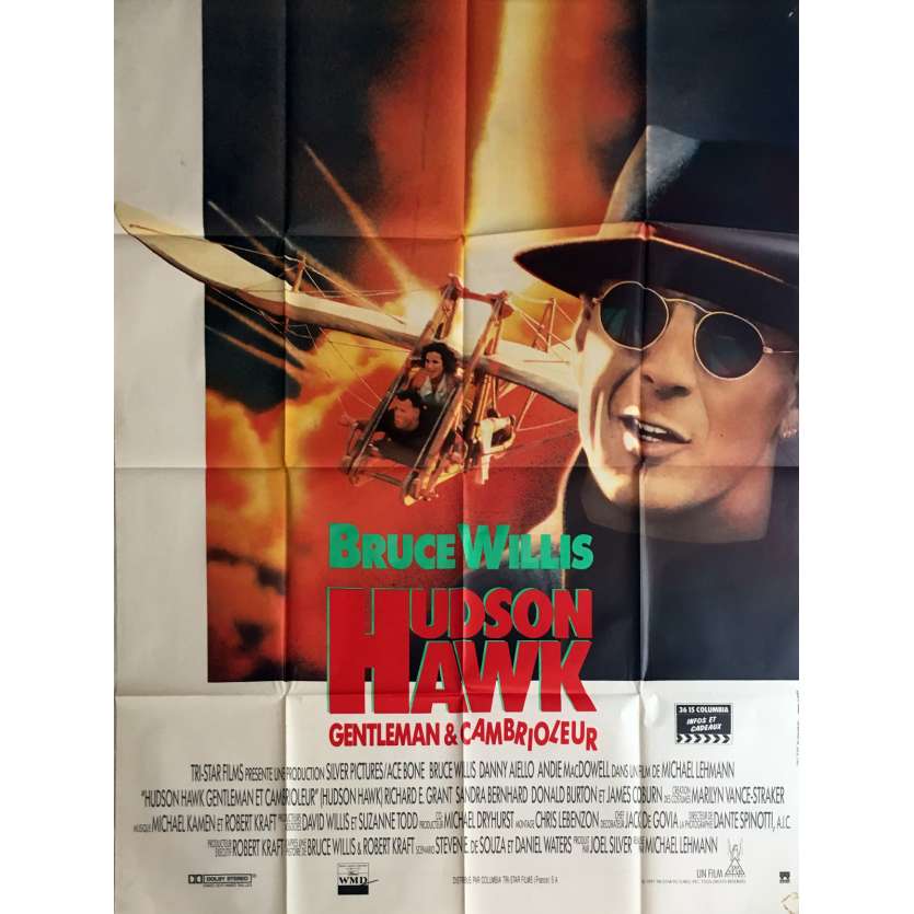 HUDSON HAWK Movie Poster  47x63 in.  - 1991 - Michael Lehmann, Bruce Willis